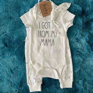 Rae Dunn Baby Girl Outfit Size 0-3 Months
